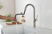 Смеситель для кухни AQUAme Cucina с выдвижным изливом AQM9905BN