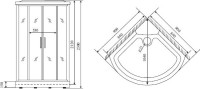 Душевая кабина Timo Lux TL-1502 с сиденьем