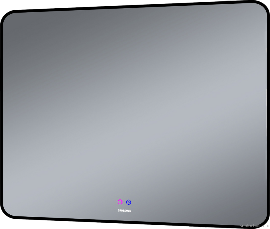 Зеркало Grossman Elegans-норма Black 100 с подсветкой, с антизапотевателем