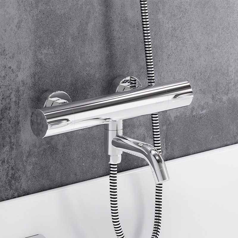 Термостатический смеситель Damixa Scandinavian Pure 363000000 для ванны с душем, хром