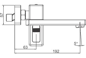 Смеситель для ванны с душем Gappo G17-6 G3217-6 черный