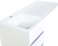 Тумба под раковину Orange Sistema 40 L белый глянец, с ящиками, под стиральную машину
