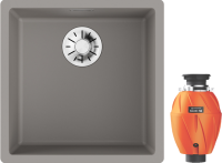 Комплект Мойка Omoikiri Yamakawa 45-Integra-GR leningrad grey + Измельчитель Nagare 750