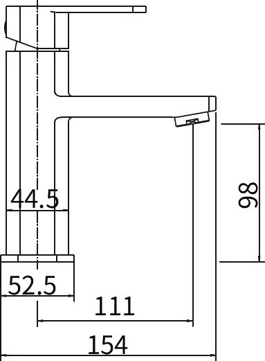 Смеситель для раковины Fashun A51120 сатин