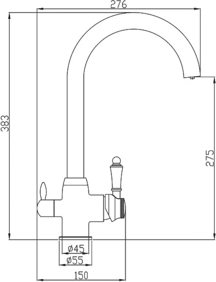 Смеситель для кухни Steel Hammer SH 723 BLACK BR