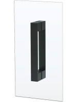 Душевая дверь в нишу Vegas Glass EP-F-2 Novo 185 02М 10 L профиль черный матовый, стекло сатин