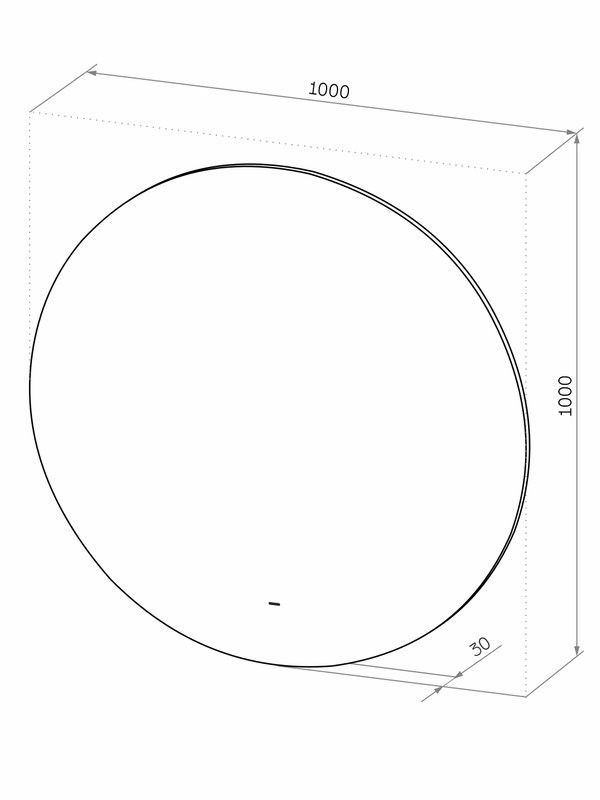 Зеркало круглое CONTINENT Led Ajour 100 см, сенсорное, с нейтральной подсветкой