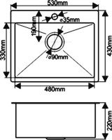 Комплект Мойка Melana D5343HG золото + Измельчитель Bone Crusher BC 1000-AS