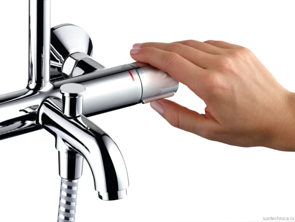 Душевая стойка Hansgrohe Vernis Shape 26284000 Showerpipe 230 1jet с термостатом, хром