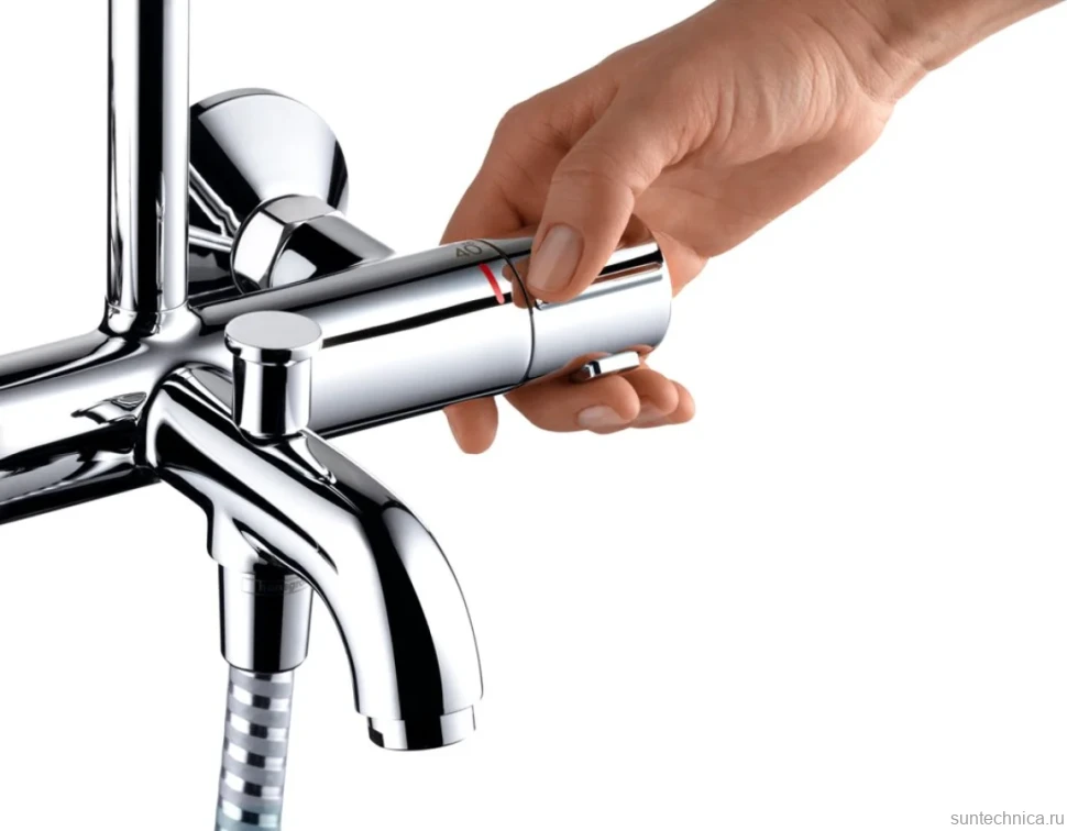 Душевая стойка Hansgrohe Vernis Shape 26284000 Showerpipe 230 1jet с термостатом, хром