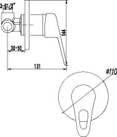 Душевой комплект Lemark Luna LM4123C + LM8801С + LM8086C