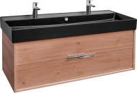 Мебель для ванной комнаты Jacob Delafon Vivienne 120 дуб давос, раковина черная