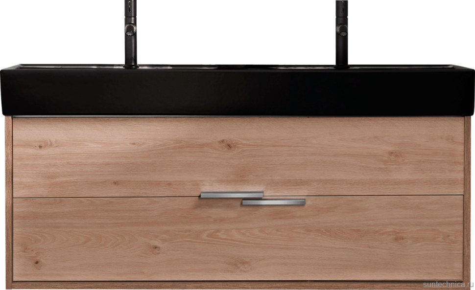 Мебель для ванной комнаты Jacob Delafon Vivienne 120 дуб давос, раковина черная