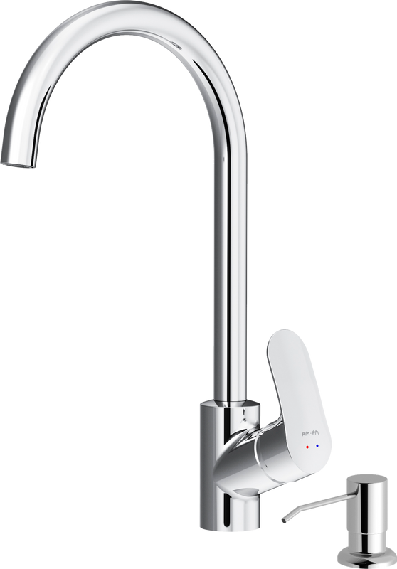 Смеситель для кухни AM.PM Like F8007D00 с дозатором, хром