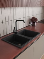 Мойка кухонная Domaci Болонья М-26-007 антрацит Мойка кухонная Domaci Болонья М-26-007 антрацит