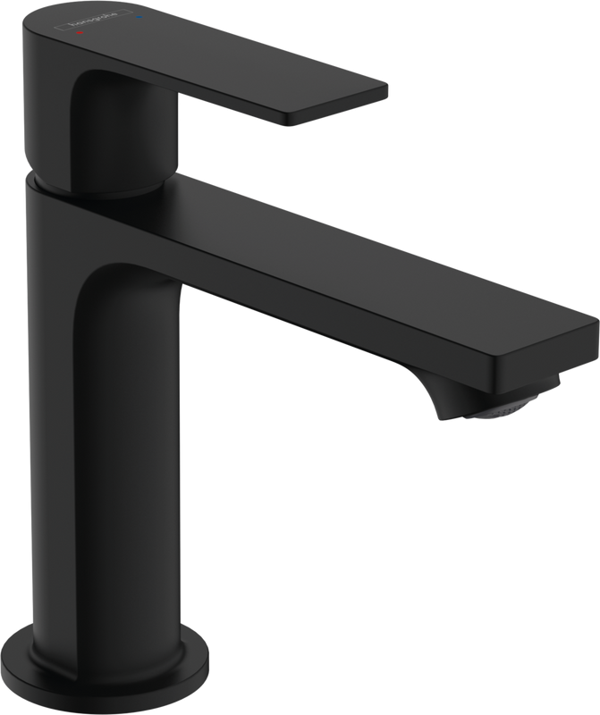 Смеситель для раковины Hansgrohe Rebris E 72557670 с донным клапаном, черный матовый