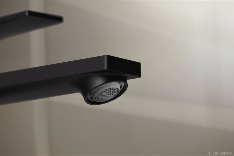 Смеситель для раковины Hansgrohe Rebris E 72557670 с донным клапаном, черный матовый