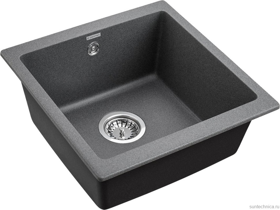 Комплект Мойка Paulmark Brilon PM104546-DG графит + Измельчитель Bone Crusher BC 610-AS