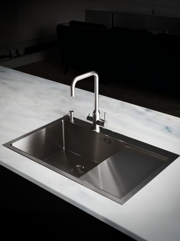 Мойка кухонная РМС MRK-7851L L c дозатором, серый