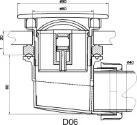 Поддон для душа RGW Style TR 90x90 с сифоном