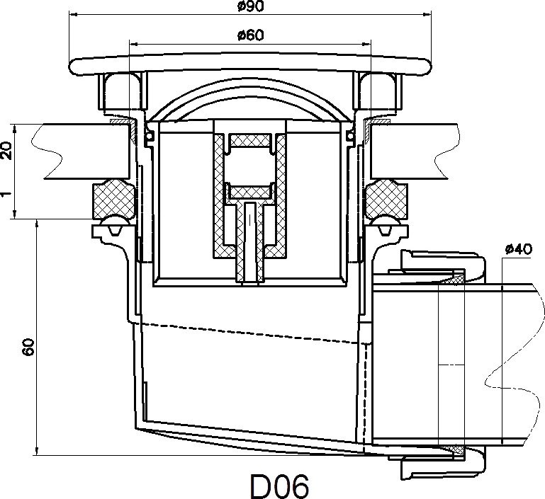 Поддон для душа RGW Style TR 90x90 с сифоном