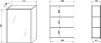 Мебель для ванной комнаты Sanflor Ларго 2 60, подвесная, вяз швейцарский