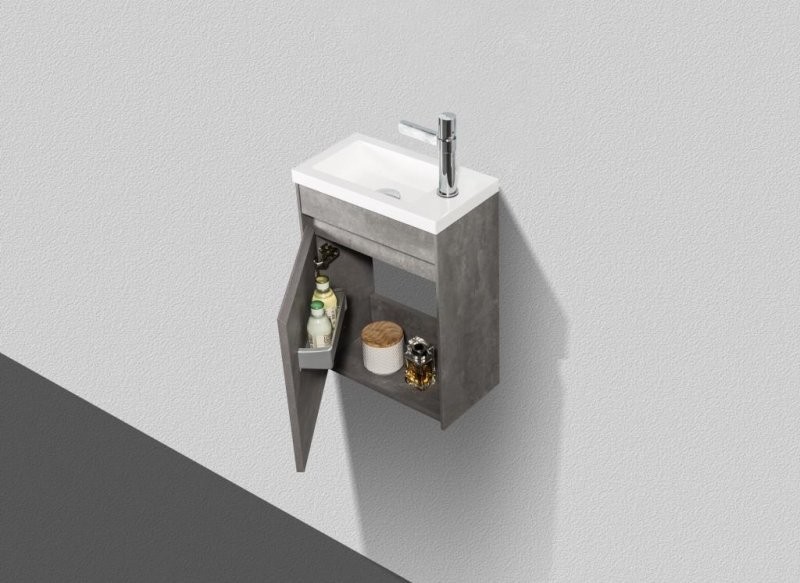 Тумба с раковиной BelBagno Pietra Mini 46 L stucco cemento