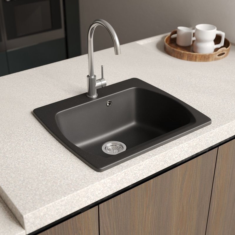 Смеситель для кухни Domaci Равенна DM-030922 нержавеющая сталь