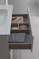 Тумба с раковиной Aquanet Алвита new 80 напольная, белая матовая, с дверками и ящиком
