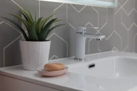 Тумба с раковиной Aquanet Алвита new 80 напольная, белая матовая, с дверками и ящиком