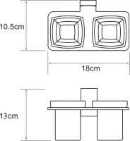 Набор Стакан Wasserkraft Lopau K-6028D + Мыльница K-6069