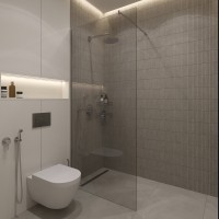 Душевая перегородка STWORKI Берген 100 см, профиль хром глянцевый, прозрачное стекло