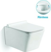 Комплект Унитаз подвесной SantiLine SL-5007 безободковый, с микролифтом + Инсталляция TECE Now 9400412 4 в 1 с кнопкой смыва