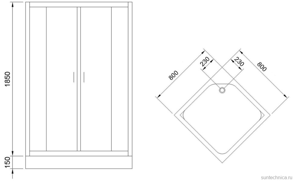 Душевой уголок Royal Bath HP RB 80HP-C