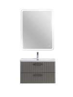 Мебель для ванной комнаты BelBagno Due 80 ручки сатиновый никель, сатин