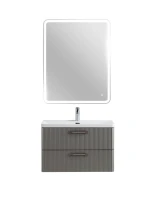 Мебель для ванной комнаты BelBagno Due 80 ручки сатиновый никель, сатин