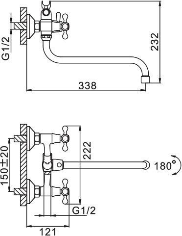 Универсальный смеситель Frap H27 F2227-2