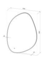 Зеркало CONTINENT Led Mojo 60х80 см, сенсорное, с нейтральной подсветкой