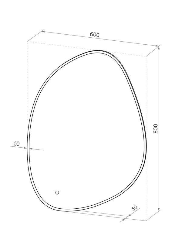 Зеркало CONTINENT Led Mojo 60х80 см, сенсорное, с нейтральной подсветкой
