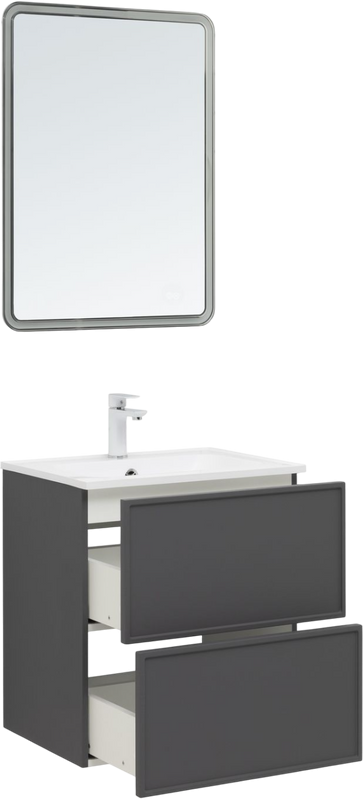 Мебель для ванной комнаты Aquanet Арт 60 подвесная, ясень графит