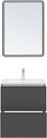 Мебель для ванной комнаты Aquanet Арт 60 подвесная, ясень графит