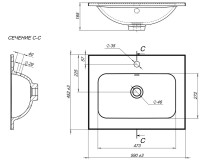 Мебель для ванной комнаты Aquanet Арт 60 подвесная, ясень графит