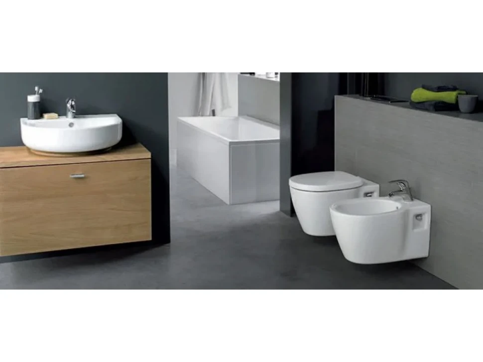 Комплект Унитаз подвесной Ideal Standard Connect + Крышка E712701 с микролифтом, петли хром + Инсталляция Geberit Duofix Delta 458.149.21.1 с кнопкой смыва, хром + Звукоизоляция