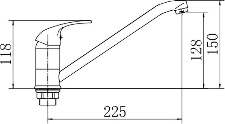 Смеситель для кухни Fashun A4915 хром