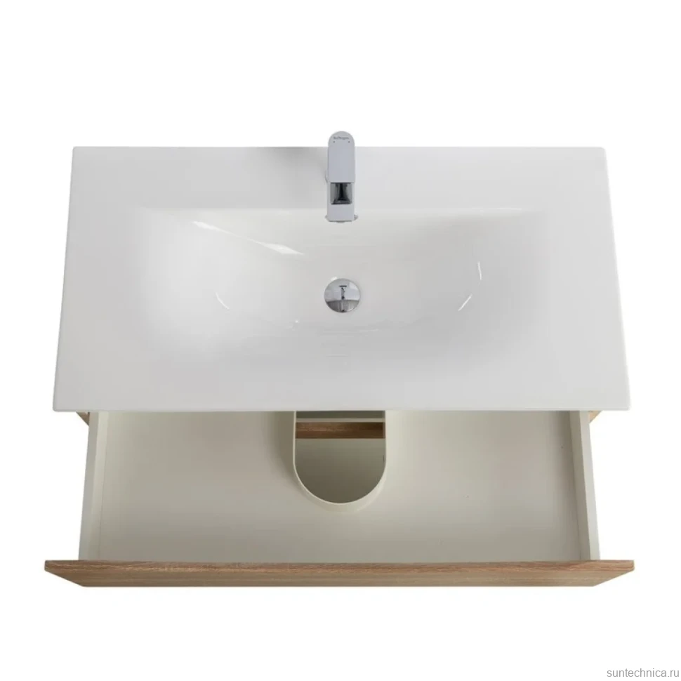 Тумба с раковиной BelBagno Marino-cer-n 100 подвесная, rovere bianco