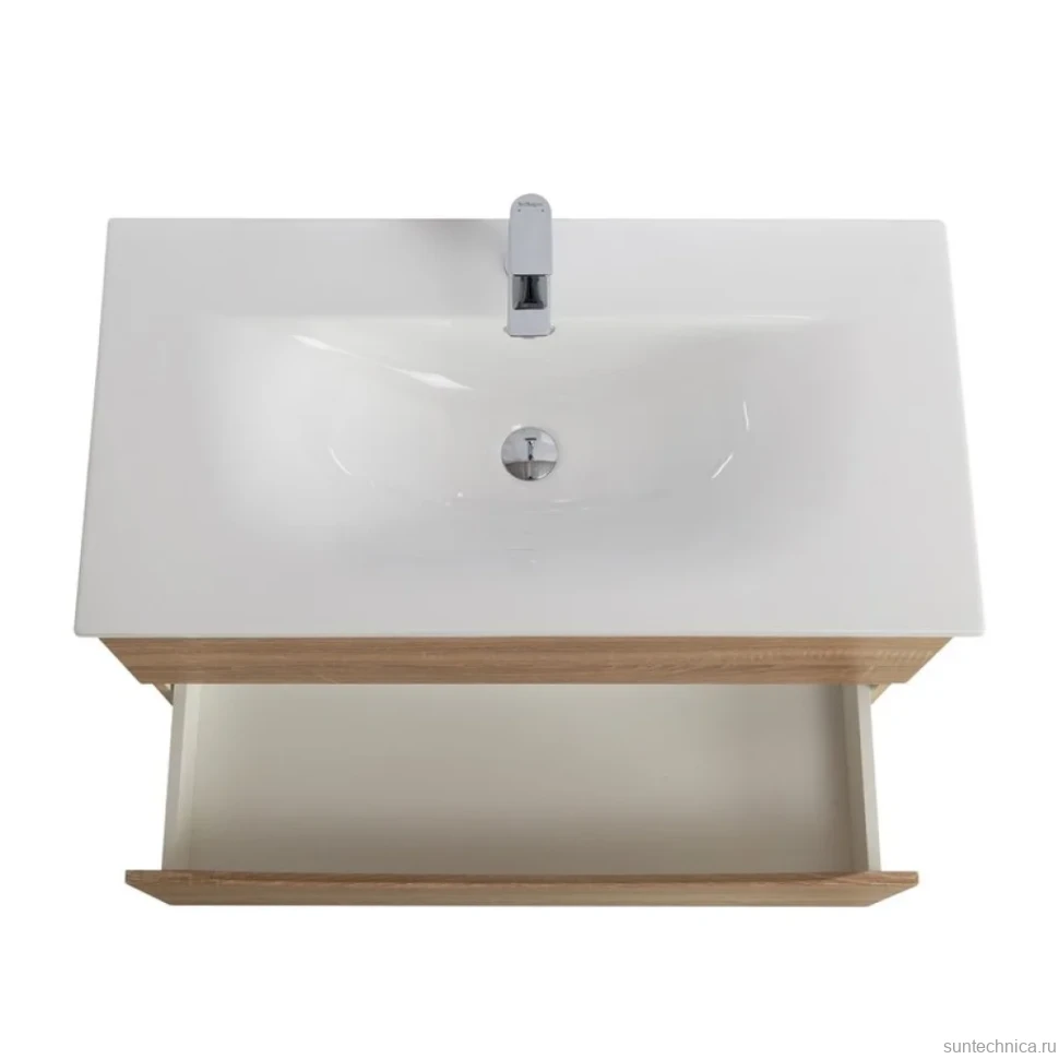 Тумба с раковиной BelBagno Marino-cer-n 100 подвесная, rovere bianco
