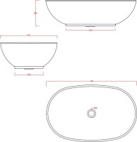 Накладная раковина ArtCeram La Ciotola LCL002 накладная