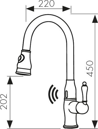 Смеситель для кухни Kaiser Vincent 31366 хром