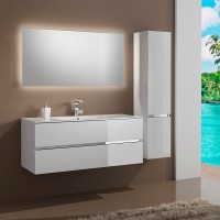 Тумба с раковиной Sanvit Кубэ -2 120 белый глянец