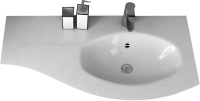 Мебельная раковина Cezares 50154 104х52 R bianco